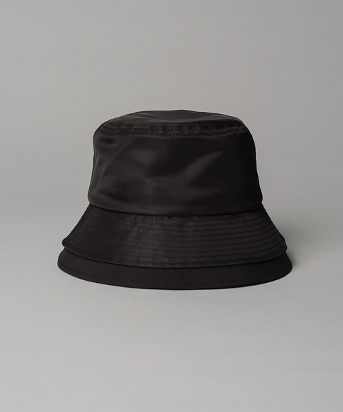 MAISON SPECIAL（メゾンスペシャル）の「《UNISEX》Water Repellent Layering Bucket Hat/撥水レイヤリングバケットハット【MAISON SPECIAL/メゾンスペシャル】（ハット・メンズ・ブラック・FREE）」の5枚目の写真