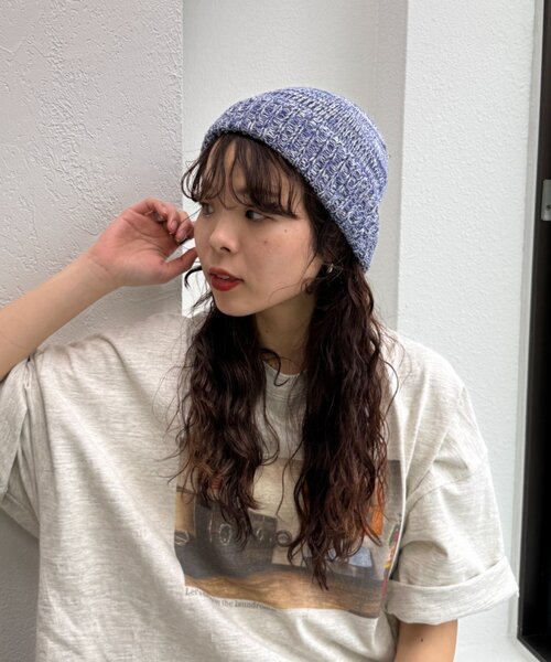 CIAOPANIC TYPY（チャオパニックティピー）の「【UNISEX】ミックスヤーンビーニー（ニットキャップ/ビーニー・レディース・ネイビー/グリーン/イエロー・ONE SIZE）」の14枚目の写真