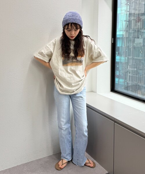 CIAOPANIC TYPY（チャオパニックティピー）の「【UNISEX】ミックスヤーンビーニー（ニットキャップ/ビーニー・レディース・ネイビー/グリーン/イエロー・ONE SIZE）」の10枚目の写真