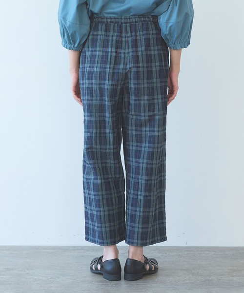 yuni（ユニ　）の「△L/C/Pe washer check gum tuck pants（その他パンツ・レディース・その他/ネイビー・FREE）」の13枚目の写真