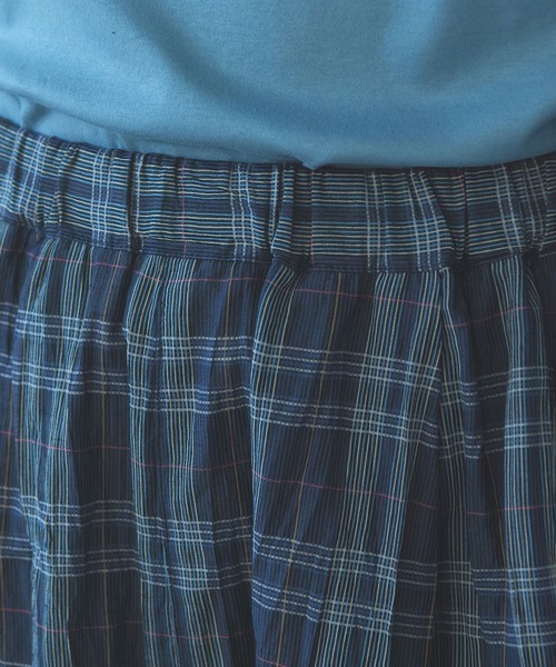 yuni（ユニ　）の「△L/C/Pe washer check gum tuck pants（その他パンツ・レディース・その他/ネイビー・FREE）」の14枚目の写真