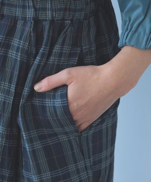 yuni（ユニ　）の「△L/C/Pe washer check gum tuck pants（その他パンツ・レディース・その他/ネイビー・FREE）」の15枚目の写真