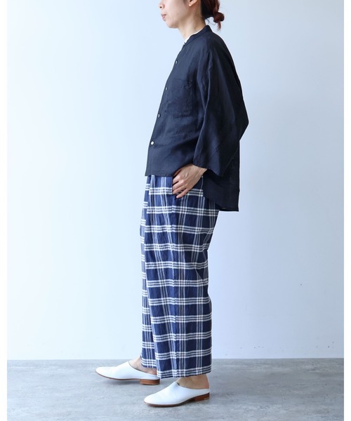 yuni（ユニ　）の「△L/C/Pe washer check gum tuck pants（その他パンツ・レディース・その他/ネイビー・FREE）」の22枚目の写真