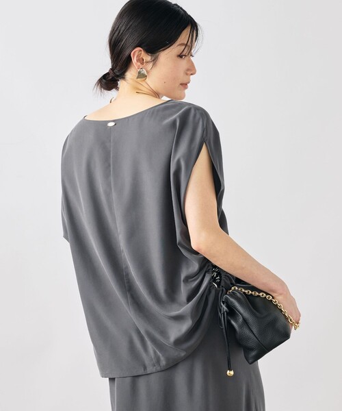 NOLLEY’S(ノーリーズ)の「《セットアップ対応》ウォッシャブルサンドウォッシュアシメブラウス(シャツ/ブラウス・レディース・チャコールグレー/ベージュ・38)」の19枚目の写真
