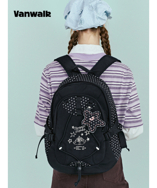 VANWALK（バンウォーク）の「トライアングルリエディションバックパック#2 [ドットブラック]（バックパック/リュック・レディース・ブラック・FREE）」の3枚目の写真