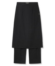 ULKIN（ウルキン）の「[ランウェイ] ストライプレイヤードスカートパンツ_ブラック（スカート）」