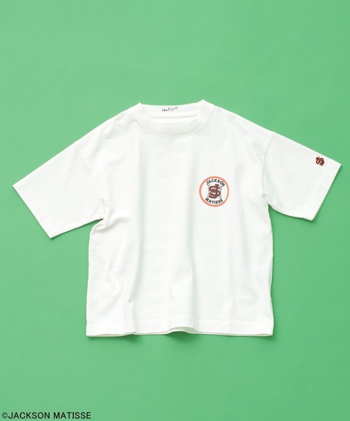 JACKSON MATISSE(ジャクソンマティス)の「【JACKSON MATISSE/BAYFLOW】Baseball T(KIDS)(Tシャツ/カットソー・キッズ・ピンク/チャコール/オフホワイト・160cm/150cm/130cm/140cm)」の1枚目の写真