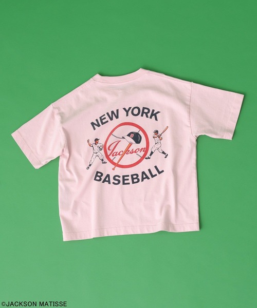 JACKSON MATISSE(ジャクソンマティス)の「【JACKSON MATISSE/BAYFLOW】Baseball T(KIDS)(Tシャツ/カットソー・キッズ・ピンク/チャコール/オフホワイト・160cm/150cm/130cm/140cm)」の3枚目の写真