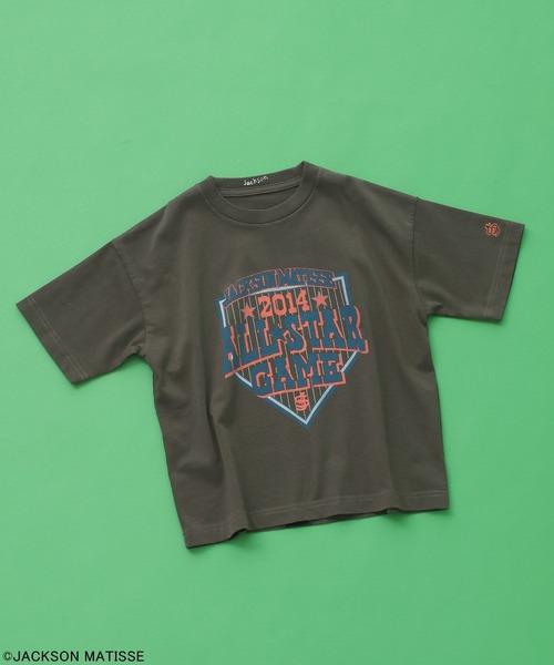 JACKSON MATISSE(ジャクソンマティス)の「【JACKSON MATISSE/BAYFLOW】Baseball T(KIDS)(Tシャツ/カットソー・キッズ・ピンク/チャコール/オフホワイト・160cm/150cm/130cm/140cm)」の2枚目の写真