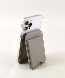 styiro（スタイロ）の「本革カードケース付きスマホスタンド 牛革ミニマルデザイン（カードケース）」