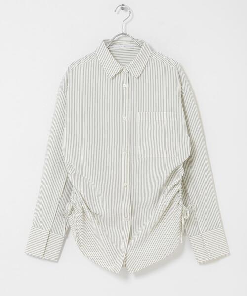 KBF(ケイビーエフ)の「サイドドロストサッカーシャツ(シャツ/ブラウス・レディース・ブルー系その他/ベージュ系その他/ホワイト系その他・ONE)」の10枚目の写真