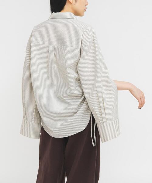 KBF(ケイビーエフ)の「サイドドロストサッカーシャツ(シャツ/ブラウス・レディース・ブルー系その他/ベージュ系その他/ホワイト系その他・ONE)」の15枚目の写真