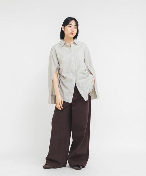 KBF(ケイビーエフ)の「サイドドロストサッカーシャツ(シャツ/ブラウス・レディース・ブルー系その他/ベージュ系その他/ホワイト系その他・ONE)」の16枚目の写真