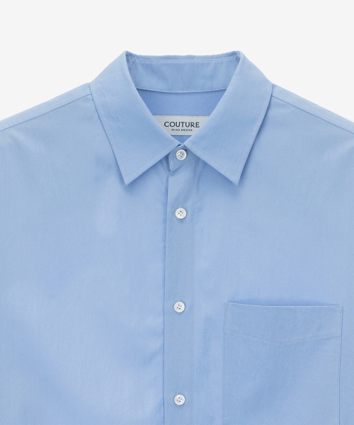 MINDBRIDGE（マインドブリッジ）の「[COUTURE]ペーパーコットンオーバーサイズシャツ（シャツ/ブラウス・メンズ・ブルー・95/100/105）」の5枚目の写真