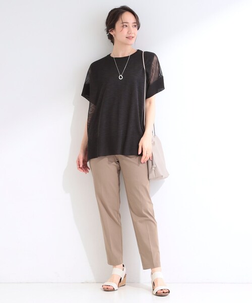 SHOO・LA・RUE（シューラルー）の「【2点セット/S-LL】インせず着られる シアーニット+タンクトップ（その他トップス・レディース・ライトイエロー系/ライトグレー/ブラック/ブルー・04/03/02/01）」の7枚目の写真