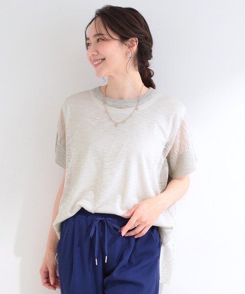 SHOO・LA・RUE（シューラルー）の「【2点セット/S-LL】インせず着られる シアーニット+タンクトップ（その他トップス・レディース・ライトイエロー系/ライトグレー/ブラック/ブルー・04/03/02/01）」の9枚目の写真