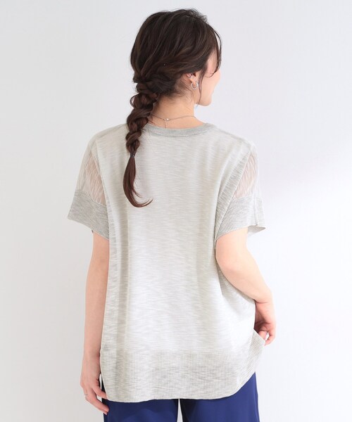 SHOO・LA・RUE（シューラルー）の「【2点セット/S-LL】インせず着られる シアーニット+タンクトップ（その他トップス・レディース・ライトイエロー系/ライトグレー/ブラック/ブルー・04/03/02/01）」の10枚目の写真