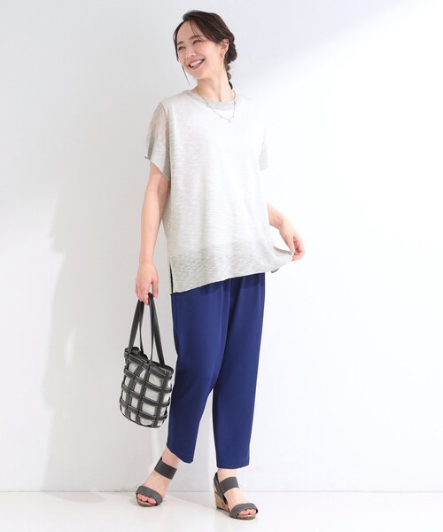 SHOO・LA・RUE（シューラルー）の「【2点セット/S-LL】インせず着られる シアーニット+タンクトップ（その他トップス・レディース・ライトイエロー系/ライトグレー/ブラック/ブルー・04/03/02/01）」の11枚目の写真