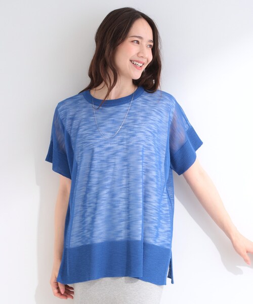 SHOO・LA・RUE（シューラルー）の「【2点セット/S-LL】インせず着られる シアーニット+タンクトップ（その他トップス・レディース・ライトイエロー系/ライトグレー/ブラック/ブルー・04/03/02/01）」の17枚目の写真