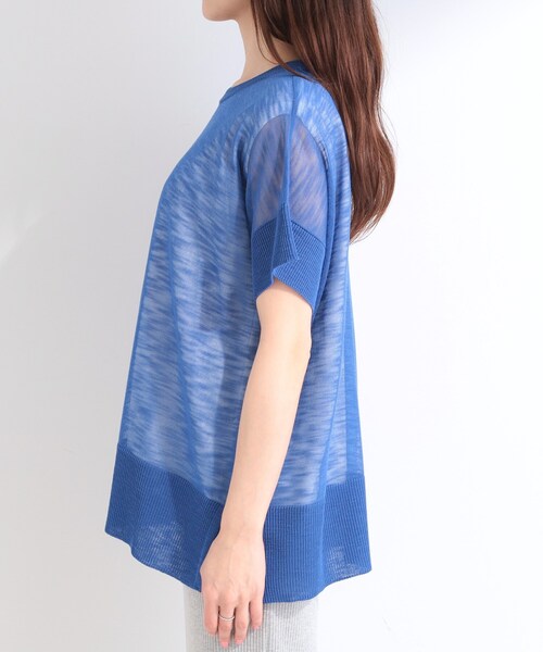 SHOO・LA・RUE（シューラルー）の「【2点セット/S-LL】インせず着られる シアーニット+タンクトップ（その他トップス・レディース・ライトイエロー系/ライトグレー/ブラック/ブルー・04/03/02/01）」の22枚目の写真