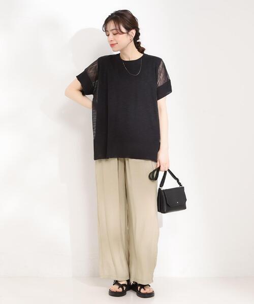 SHOO・LA・RUE(シューラルー)の「【2点セット/S-LL/体型カバー】大人のこなれ感 シアーニット+タンクトップ(その他トップス・レディース・ライトイエロー系/ライトグレー/ブラック/ブルー・04/03/02/01)」の12枚目の写真