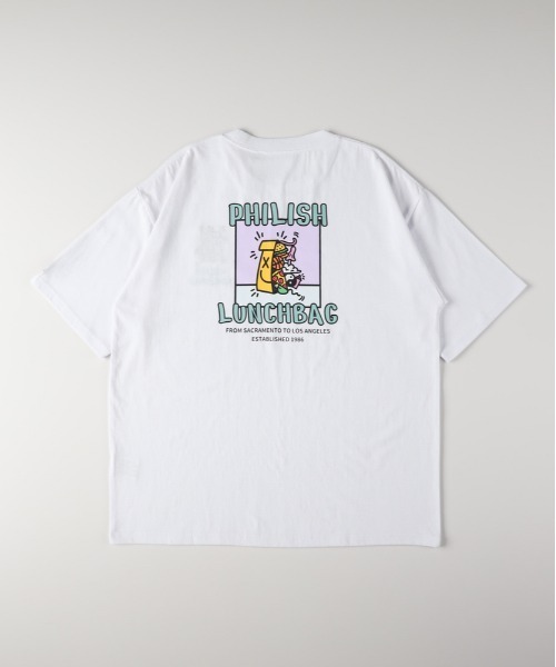 Right-on(ライトオン)の「Other(ソノタ)グラフィックプリントTシャツ(Tシャツ/カットソー・メンズ・レッド/ホワイト/ダークグレー・M/XL/L/S)」の5枚目の写真