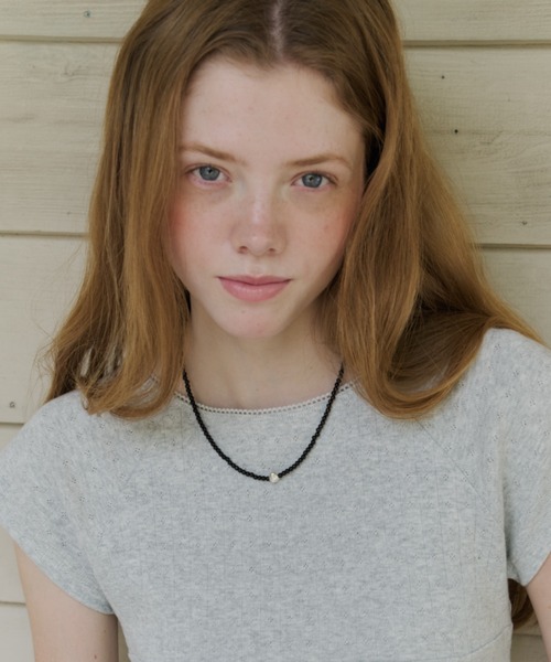GIUNON(ジウノン)の「silver point beads necklace / シルバーポイントビーズネックレス(ネックレス・レディース・ブラック・FREE)」の6枚目の写真