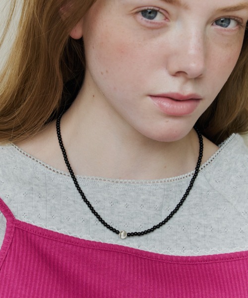 GIUNON(ジウノン)の「silver point beads necklace / シルバーポイントビーズネックレス(ネックレス・レディース・ブラック・FREE)」の10枚目の写真
