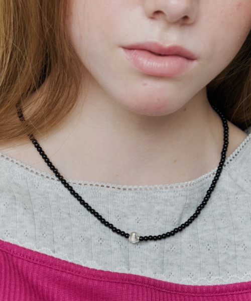 GIUNON(ジウノン)の「silver point beads necklace / シルバーポイントビーズネックレス(ネックレス・レディース・ブラック・FREE)」の11枚目の写真