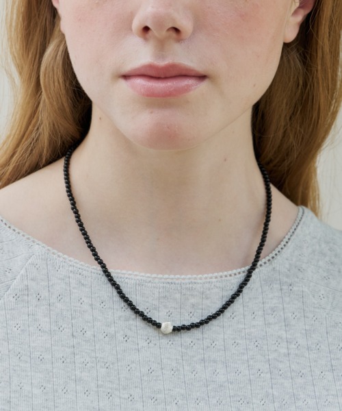 GIUNON(ジウノン)の「silver point beads necklace / シルバーポイントビーズネックレス(ネックレス・レディース・ブラック・FREE)」の18枚目の写真