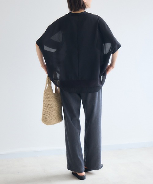KATHARINE ROSS(キャサリンロス)の「ボイルメッシュドルマンシャツ(シャツ/ブラウス・レディース・オフホワイト/ブラック・FREE)」の4枚目の写真
