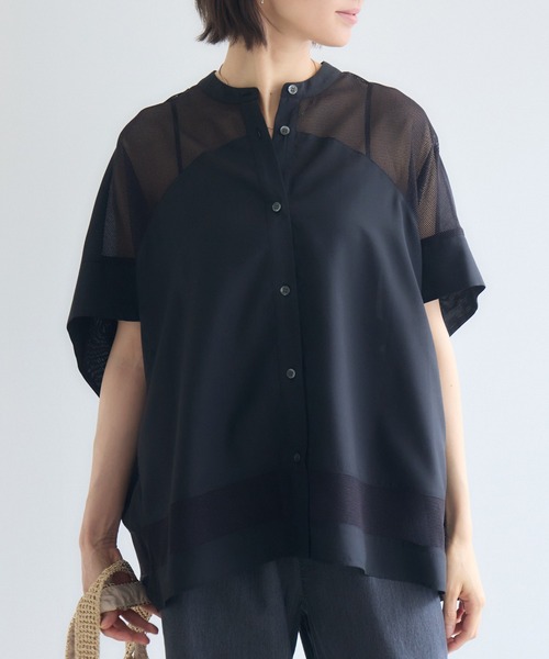 KATHARINE ROSS(キャサリンロス)の「ボイルメッシュドルマンシャツ(シャツ/ブラウス・レディース・オフホワイト/ブラック・FREE)」の19枚目の写真