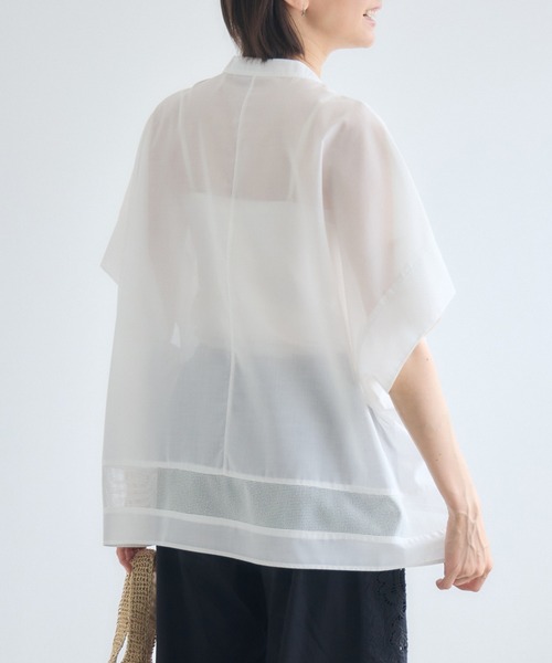 KATHARINE ROSS(キャサリンロス)の「ボイルメッシュドルマンシャツ(シャツ/ブラウス・レディース・オフホワイト/ブラック・FREE)」の9枚目の写真