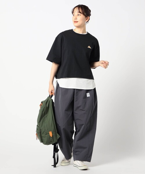 BROOKLYN OVERALL(ブルックリンオーバーオール)の「【BROOKLYN OVERALL】ウエストドローコードコクーンパンツ(その他パンツ・レディース・チャコールグレー/グリーン・FREE)」の4枚目の写真