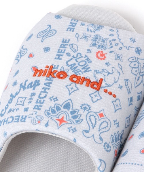 niko and...(ニコアンド)の「クールバンダナルームシューズ(ルームシューズ/スリッパ・レディース・ベージュ/ブルー・LARGE/MEDIUM)」の8枚目の写真