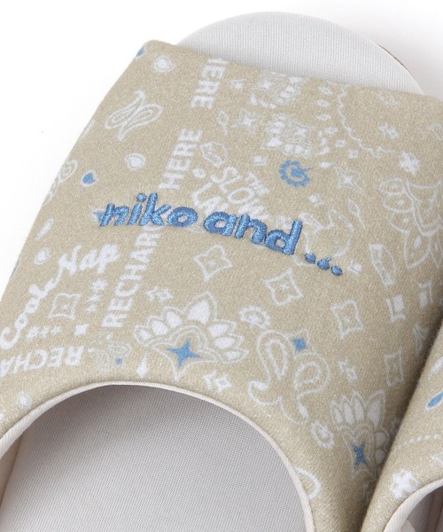 niko and...(ニコアンド)の「クールバンダナルームシューズ(ルームシューズ/スリッパ・レディース・ベージュ/ブルー・LARGE/MEDIUM)」の12枚目の写真