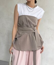 DouDou（ドゥドゥ）の「シアーアシメタックビスチェ（その他トップス）」