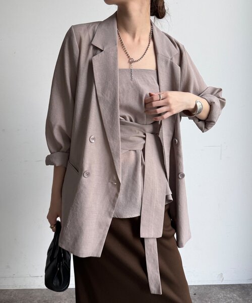 DouDou(ドゥドゥ)の「シアーアシメタックビスチェ(その他トップス・レディース・グレイッシュベージュ/ブラック/ブラウン・FREE)」の21枚目の写真