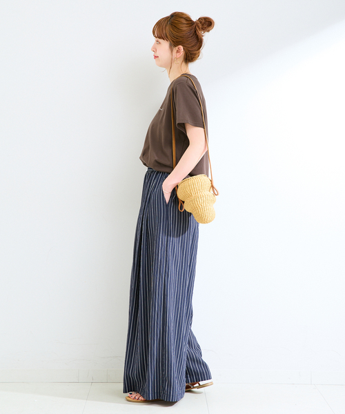 B.C STOCK(ベーセーストック)の「《追加3》ウォッシャブル / 接触冷感 / スムースワンポイントロゴTEE(Tシャツ/カットソー・レディース・ブラック系その他/ブラウン/ホワイト・FREE)」の22枚目の写真