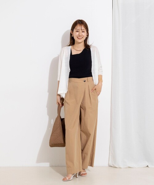 NOLLEY’S(ノーリーズ)の「《手洗い可能》フレンチリネンボレロカーデ(カーディガン/ボレロ・レディース・ブルー/オフホワイト/ベージュ/ブラック・FREE)」の13枚目の写真