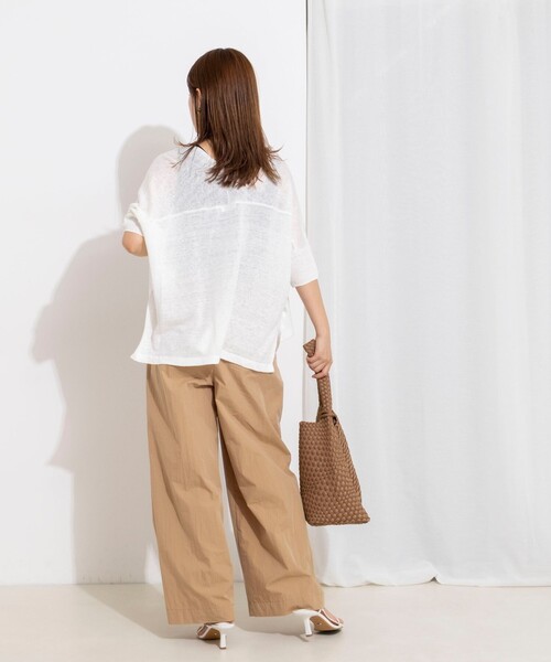 NOLLEY’S(ノーリーズ)の「《手洗い可能》フレンチリネンボレロカーデ(カーディガン/ボレロ・レディース・ブルー/オフホワイト/ベージュ/ブラック・FREE)」の14枚目の写真