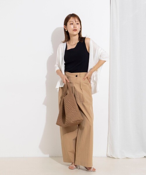 NOLLEY’S(ノーリーズ)の「《手洗い可能》フレンチリネンボレロカーデ(カーディガン/ボレロ・レディース・ブルー/オフホワイト/ベージュ/ブラック・FREE)」の15枚目の写真