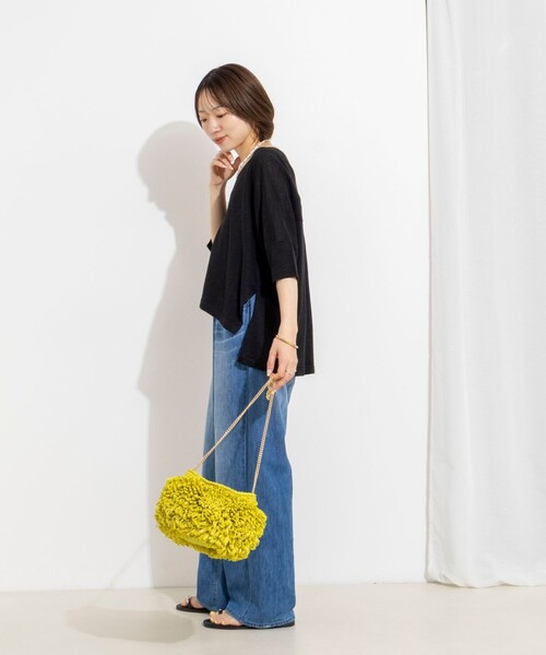 NOLLEY’S(ノーリーズ)の「《手洗い可能》フレンチリネンボレロカーデ(カーディガン/ボレロ・レディース・ブルー/オフホワイト/ベージュ/ブラック・FREE)」の20枚目の写真