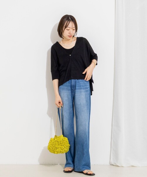 NOLLEY’S(ノーリーズ)の「《手洗い可能》フレンチリネンボレロカーデ(カーディガン/ボレロ・レディース・ブルー/オフホワイト/ベージュ/ブラック・FREE)」の22枚目の写真