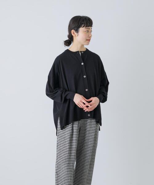 かぐれ(カグレ)の「ハイツイストコットンワイドカーディガン(カーディガン/ボレロ・レディース・グレー系その他/ブラック/アイボリー・FREE)」の17枚目の写真