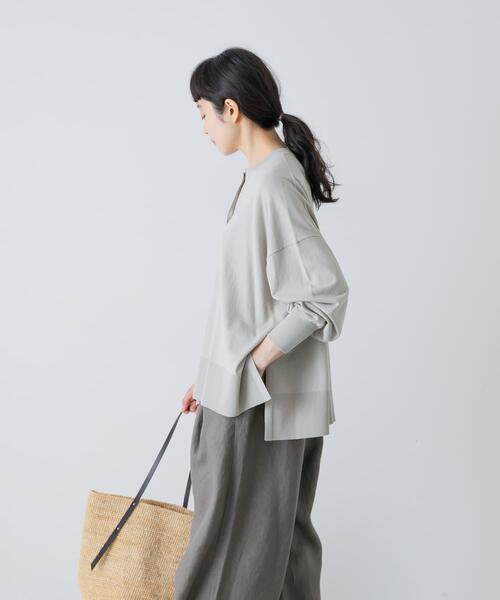 かぐれ(カグレ)の「ハイツイストコットンワイドカーディガン(カーディガン/ボレロ・レディース・グレー系その他/ブラック/アイボリー・FREE)」の17枚目の写真