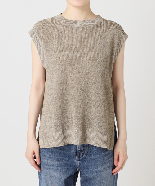 Spick & Span(スピックアンドスパン)の「《手洗い可》リネンミックスフレンチプルオーバー(ニット/セーター・レディース・ベージュ/ブルー系その他/ホワイト・FREE)」の16枚目の写真