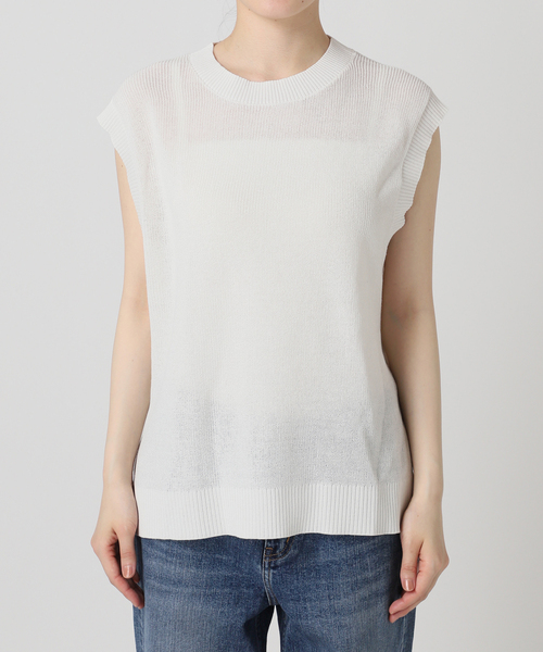 Spick & Span(スピックアンドスパン)の「《手洗い可》リネンミックスフレンチプルオーバー(ニット/セーター・レディース・ベージュ/ブルー系その他/ホワイト・FREE)」の22枚目の写真