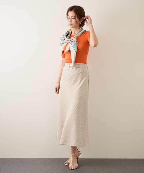 ROPE'（ロペ）の「コットンリブ5分袖ブルオーバー/イージーケア・二の腕カバー（ニット/セーター・レディース・ブラック/ベージュ/オレンジ・FREE）」の9枚目の写真