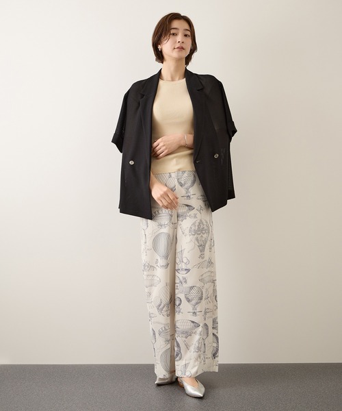 ROPE'（ロペ）の「コットンリブ5分袖ブルオーバー/イージーケア・二の腕カバー（ニット/セーター・レディース・ブラック/ベージュ/オレンジ・FREE）」の16枚目の写真